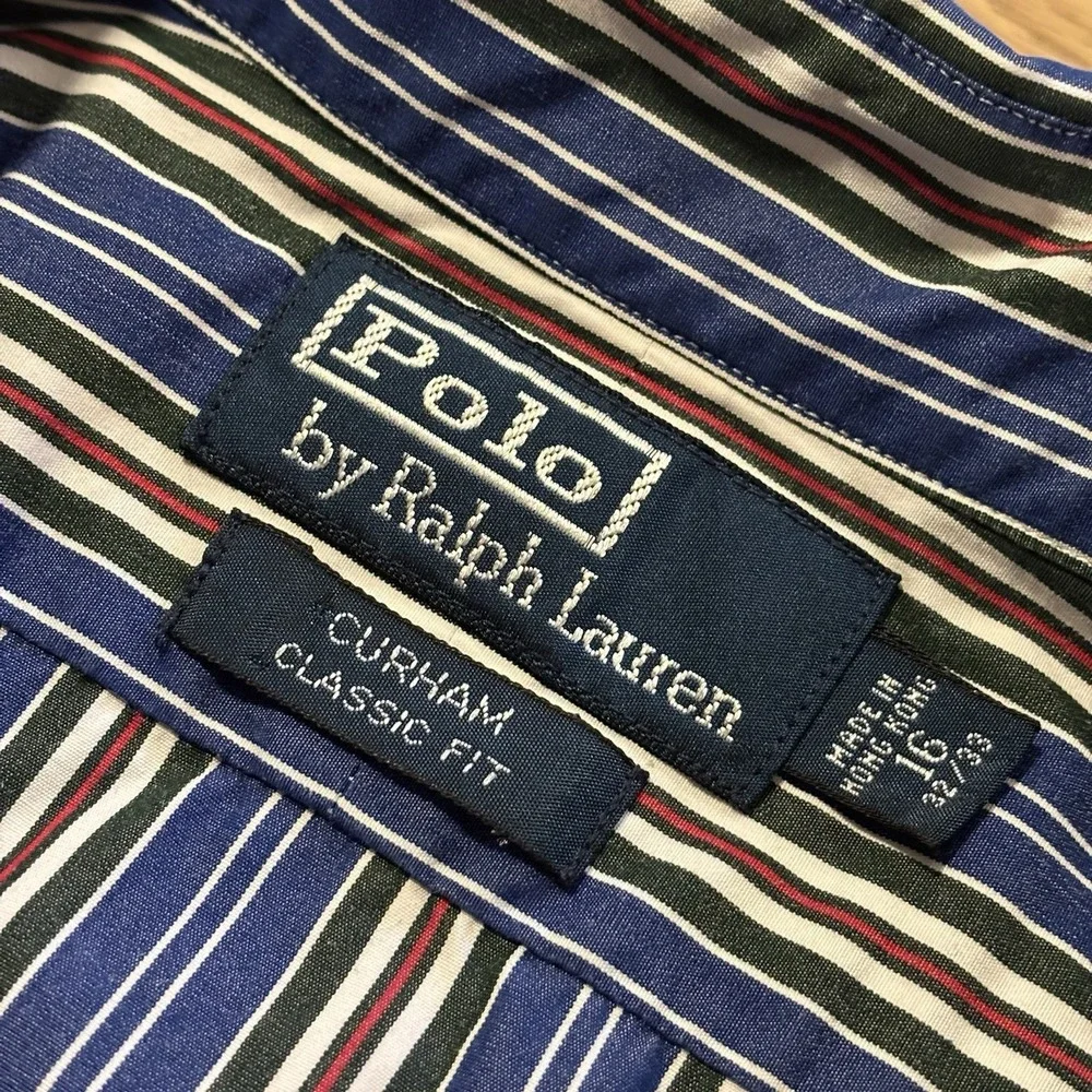 Polo Ralph Lauren Curham Shirt Men's 16 32/33 Striped Long Sleeve Button Down L